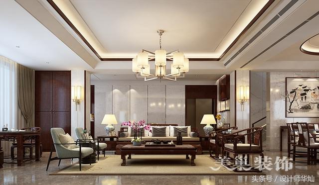 鄭州500平別墅設(shè)計：將現(xiàn)代融合到中式，去繁存簡