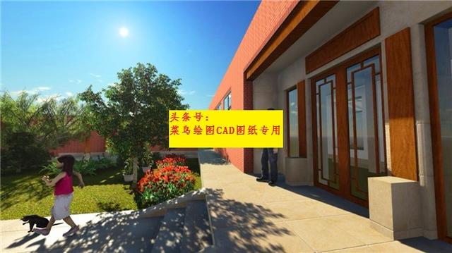 26萬建一層紅磚中式院子別墅，外觀造型簡約沉穩(wěn)，布局緊湊合理