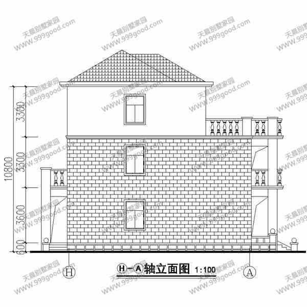 農(nóng)村別墅設(shè)計圖，13.4X11.8米挑空，剛陽美中的曲線美！