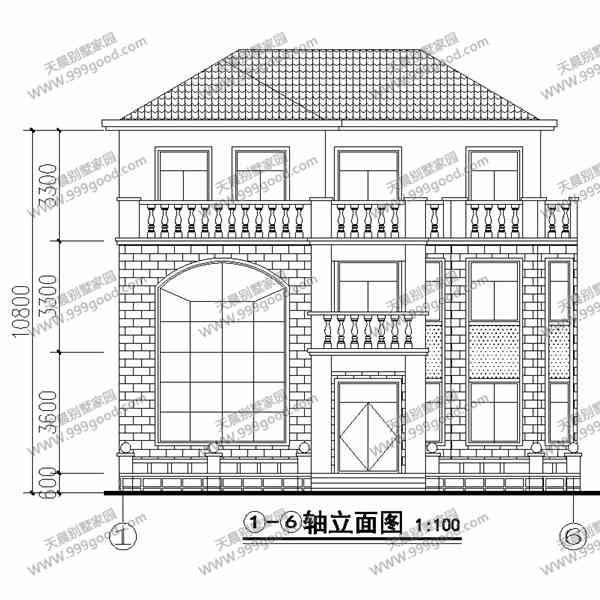 農(nóng)村別墅設(shè)計圖，13.4X11.8米挑空，剛陽美中的曲線美！