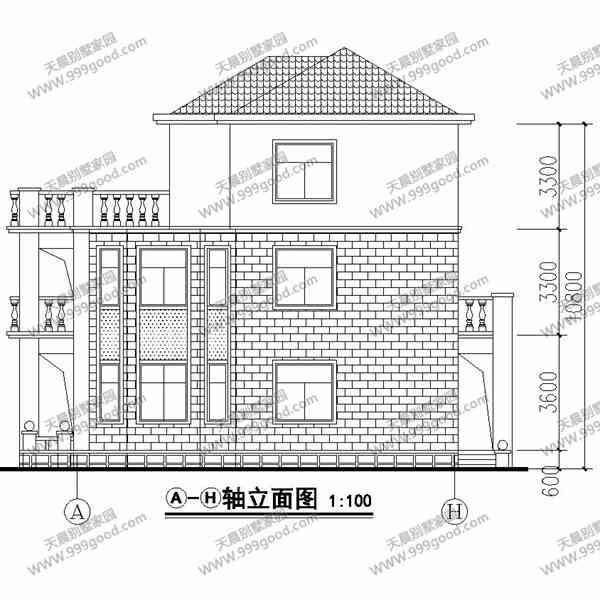 農(nóng)村別墅設(shè)計圖，13.4X11.8米挑空，剛陽美中的曲線美！