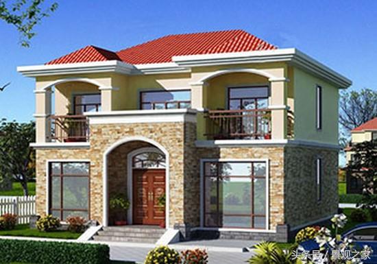 鄉(xiāng)村二層別墅設(shè)計(jì)圖，含外觀效果圖