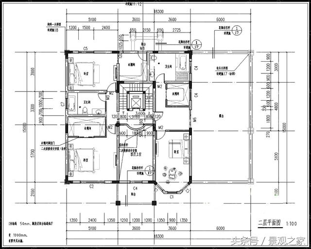 247平方米農(nóng)村三層別墅設(shè)計(jì)圖 框架結(jié)構(gòu)