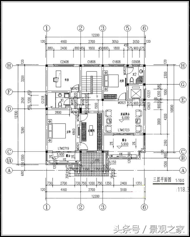 農村三層小別墅設計圖（含外觀效果圖）