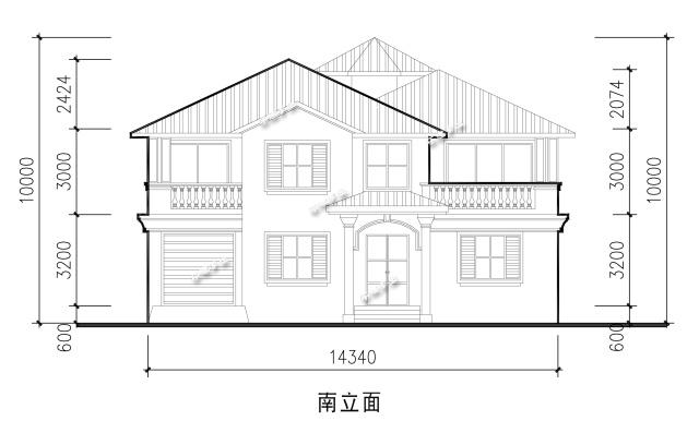 14.3x12.8米二層歐式別墅設(shè)計(jì)