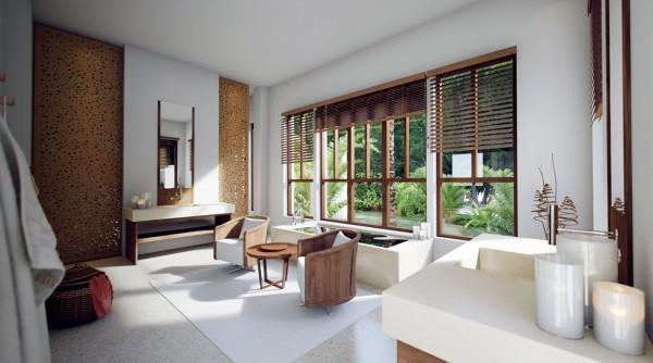 外國(guó)的浴室造在這種地方，太露了