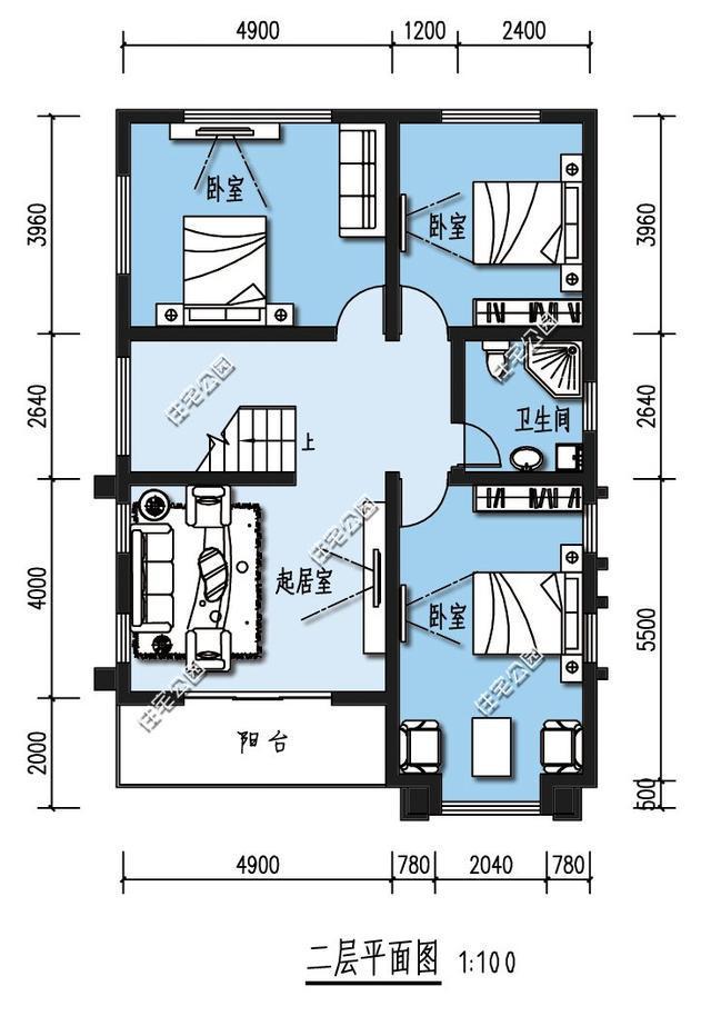 3套二層自建房戶型，全圖含預(yù)算