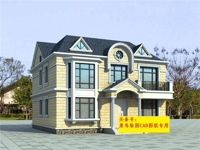 32萬建2層別墅！實(shí)用框架復(fù)式結(jié)構(gòu)農(nóng)村別墅，帶玄關(guān)、老人房