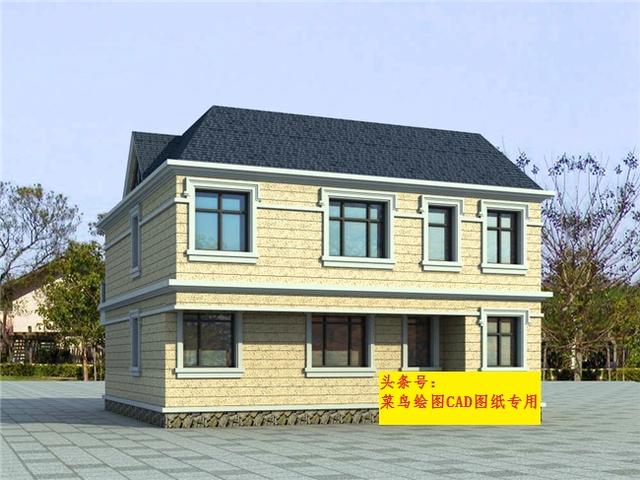 32萬建2層別墅！實(shí)用框架復(fù)式結(jié)構(gòu)農(nóng)村別墅，帶玄關(guān)、老人房