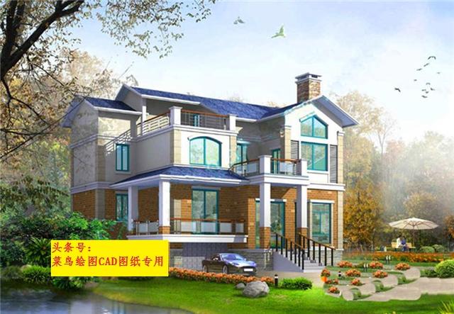 26萬建3層別墅！農(nóng)村簡約型別墅，玄關(guān)，景觀臺，曬臺，雜物間