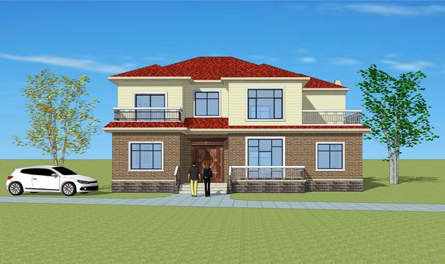 福利來啦！打工回家準(zhǔn)備建漂亮別墅，附建房平面圖