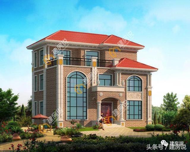 老村長建造這款三層精美鄉(xiāng)村別墅，建房審批人員看了都稱贊