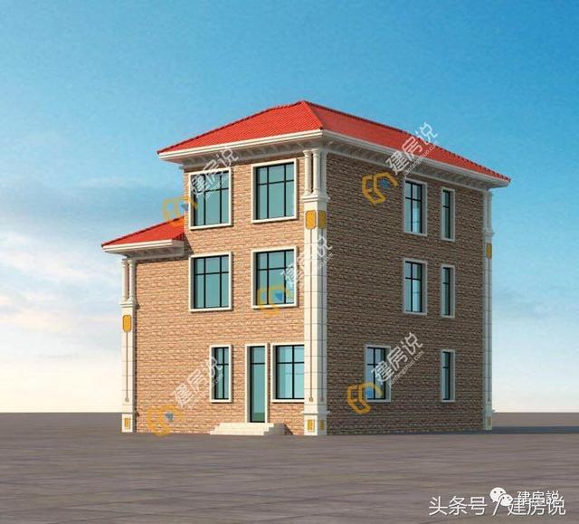 老村長建造這款三層精美鄉(xiāng)村別墅，建房審批人員看了都稱贊