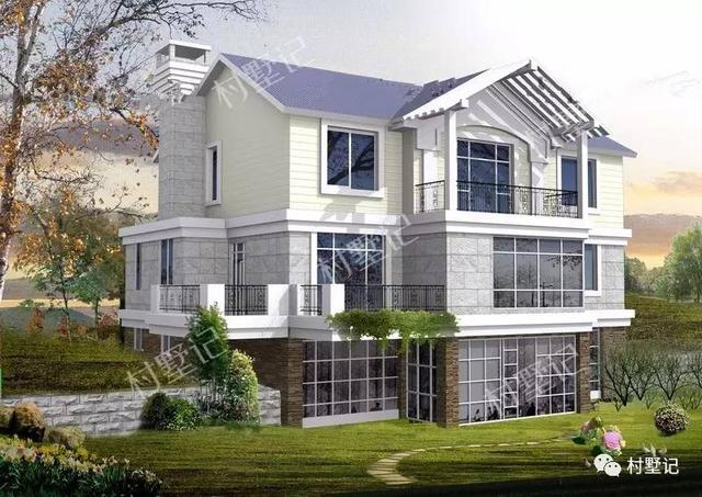 有了這款三層農(nóng)村別墅，下雨再也不用擔(dān)心受潮了