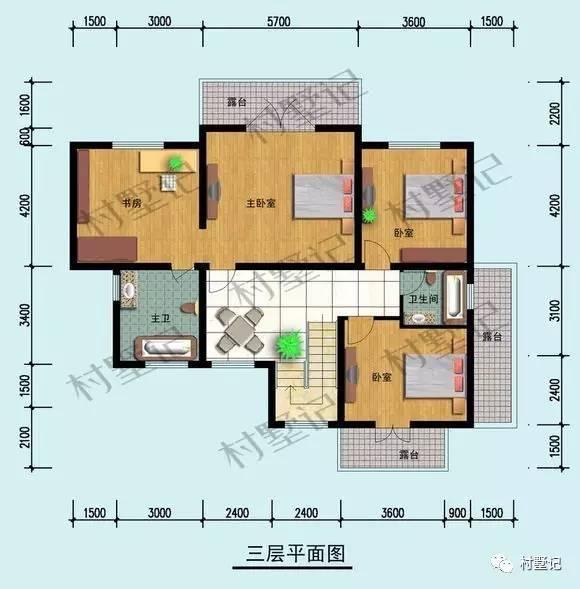 有了這款三層農(nóng)村別墅，下雨再也不用擔(dān)心受潮了