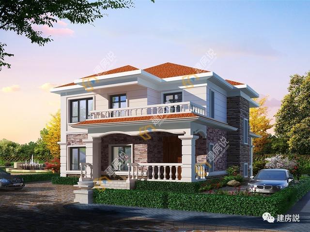 二層現(xiàn)代農(nóng)村別墅，外觀漂亮，室內(nèi)布局更注重居住品質(zhì)