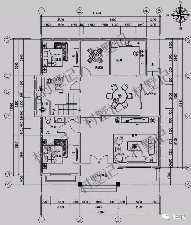 帶棋牌室的三層農(nóng)村別墅，既實用又上檔次