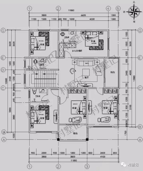 帶棋牌室的三層農(nóng)村別墅，既實用又上檔次
