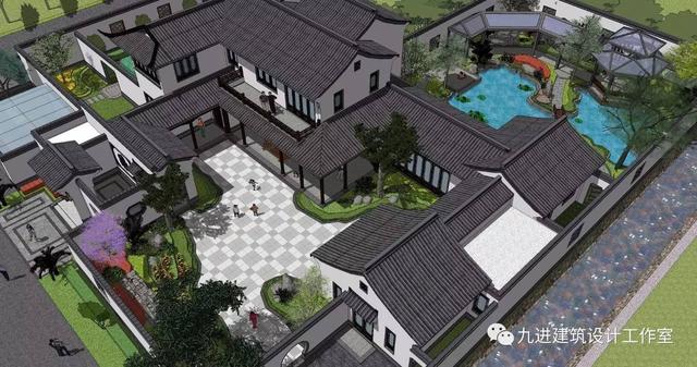 瞧！蓋一棟如詩如畫的宅院，人家就是這么任性