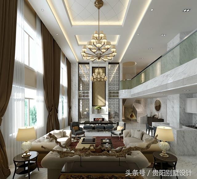 土豪自建別墅裝修效果圖太華麗，比城里的那些別墅樓盤強多了