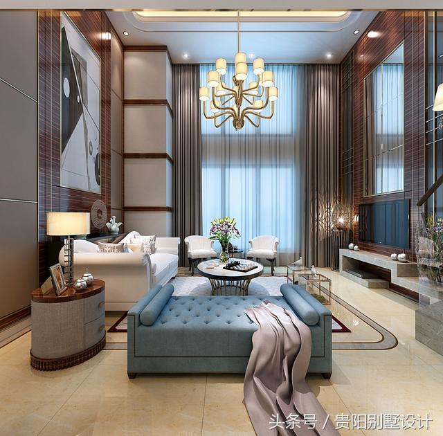 土豪自建別墅裝修效果圖太華麗，比城里的那些別墅樓盤強多了