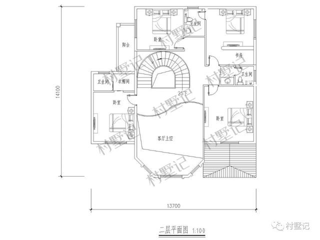 帶旋轉(zhuǎn)樓梯！城市別墅流行趨勢也出現(xiàn)在這棟農(nóng)村別墅上了