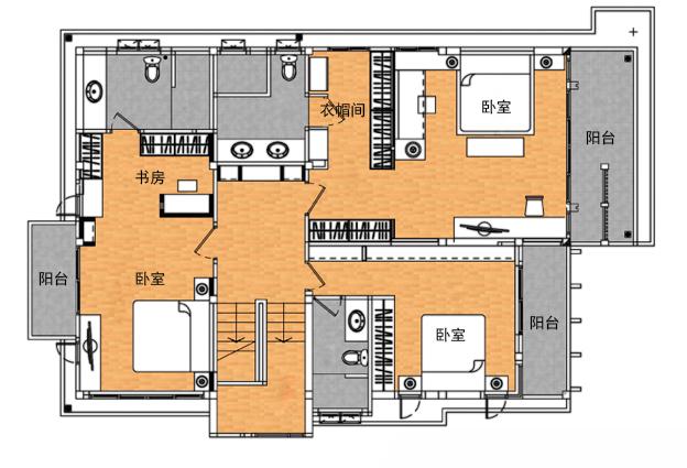 2層時(shí)尚別墅，3個(gè)套間，還有客廳、茶室！