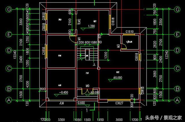 帶車庫三層房屋設(shè)計(jì)圖紙，新農(nóng)村自建房屋