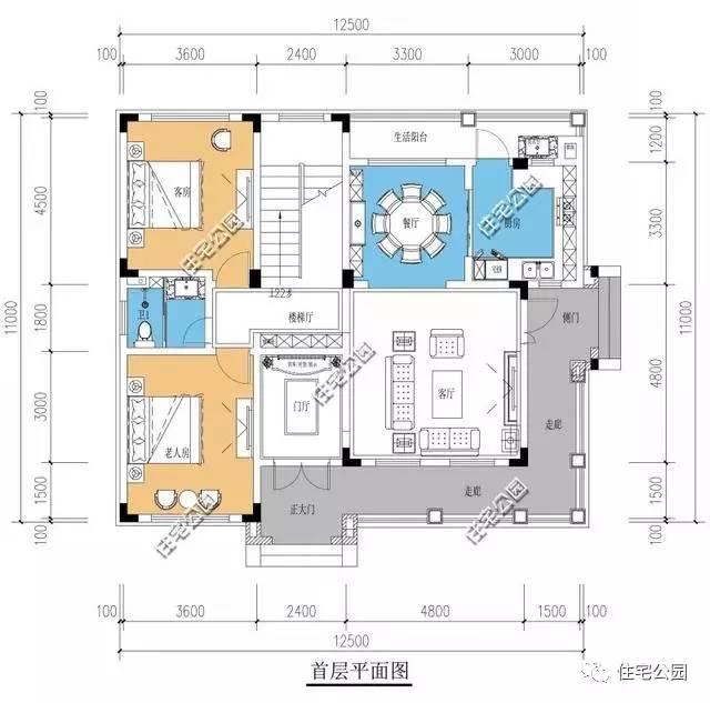 2套農(nóng)村自建房12.5X11米，建2層還是一層半？