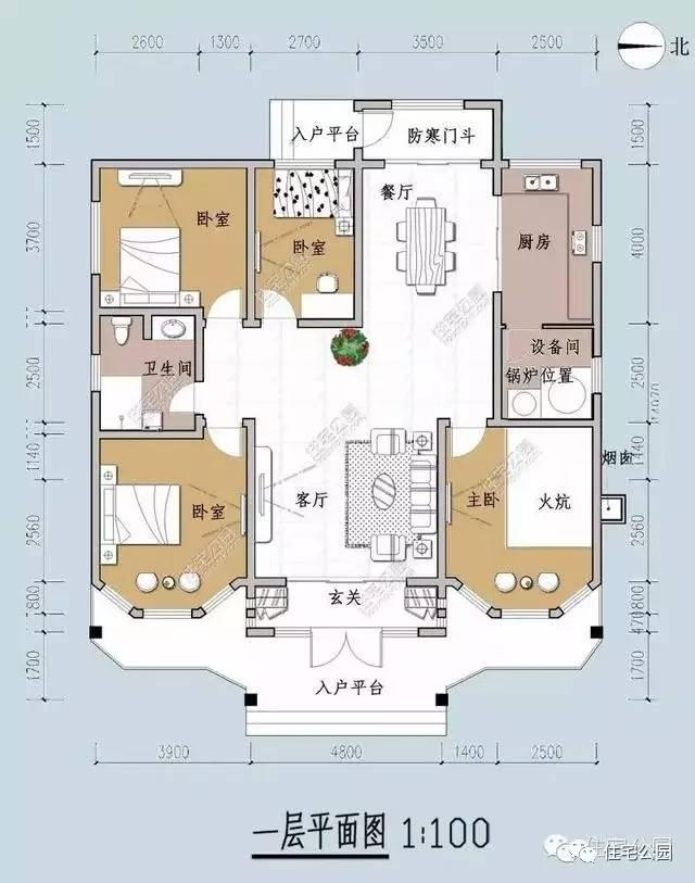 2套帶火炕的農(nóng)村單層自建房，省錢經(jīng)濟(jì)不超預(yù)算，含全圖