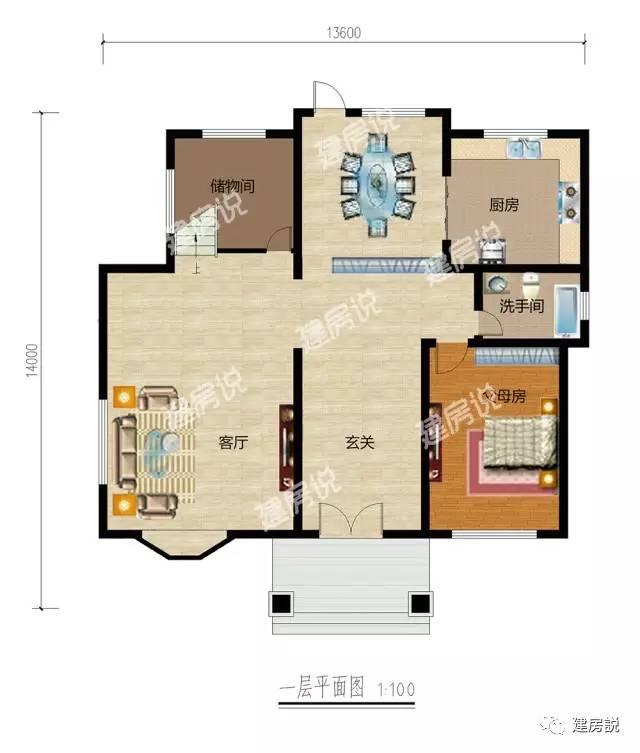 挑空客廳三層農(nóng)村別墅，既經(jīng)濟(jì)又美觀兩不誤