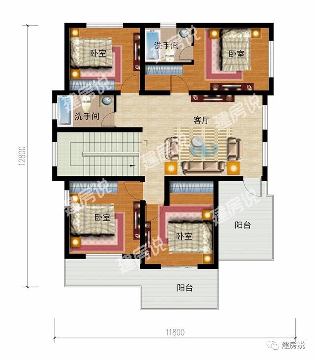 這款三層農(nóng)村別墅漂亮大氣，讓村里鄉(xiāng)親都羨慕的戶型