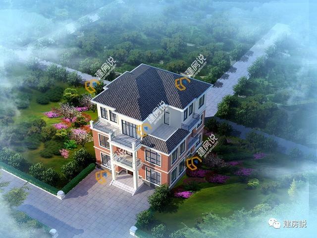 這款三層農(nóng)村別墅漂亮大氣，讓村里鄉(xiāng)親都羨慕的戶型