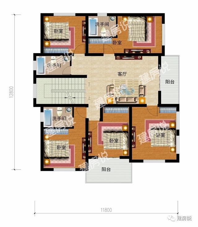 這款三層農(nóng)村別墅漂亮大氣，讓村里鄉(xiāng)親都羨慕的戶型