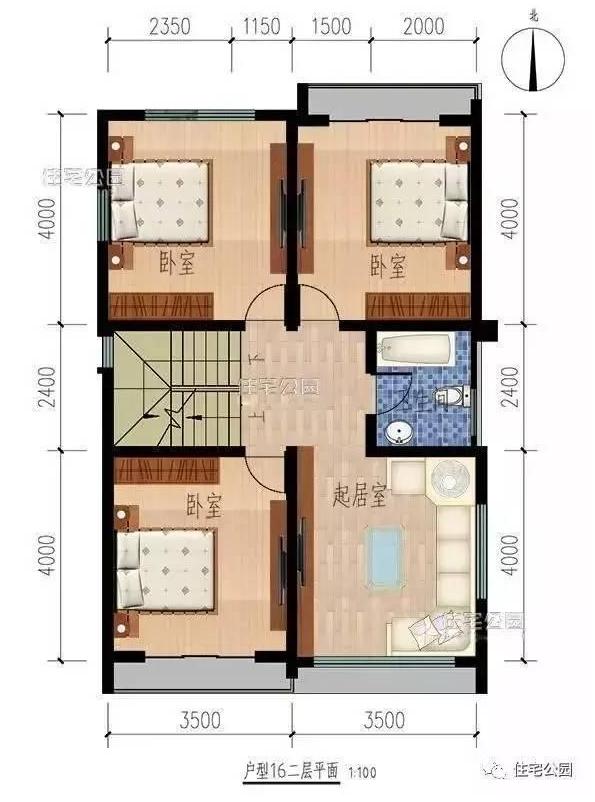 宅基地面寬??？這10套戶型面寬8m隨便挑一套回村建！