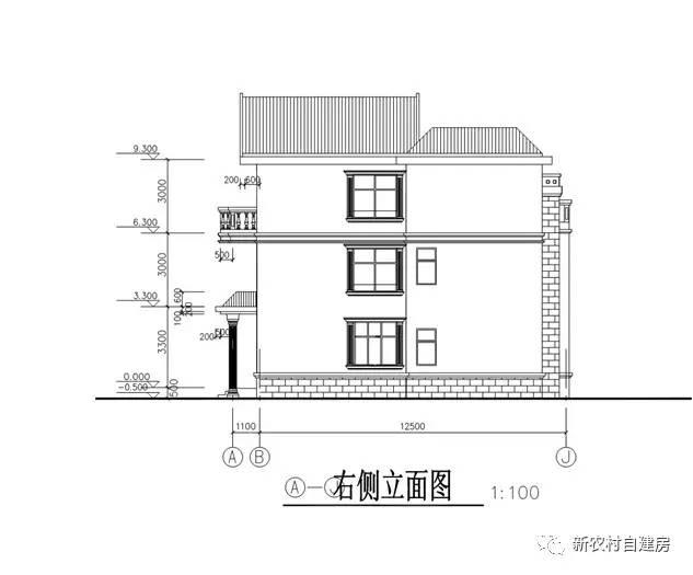 三層農(nóng)村別墅設(shè)計(jì)圖，造價32萬，可獨(dú)棟雙拼自由組合