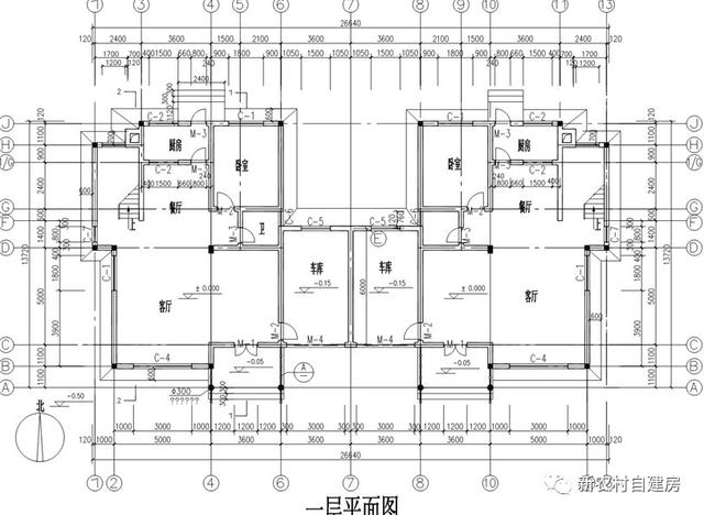 三層農(nóng)村別墅設(shè)計(jì)圖，造價32萬，可獨(dú)棟雙拼自由組合