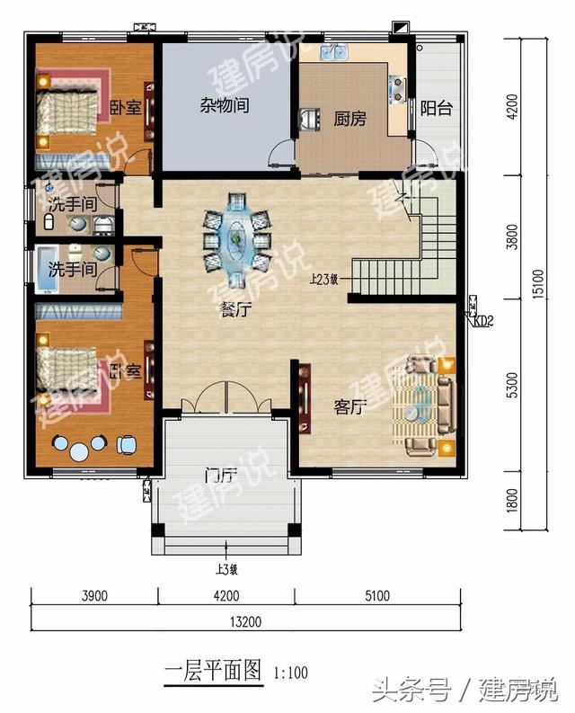 湖北黃岡丈母娘都喜歡的三層農(nóng)村別墅經(jīng)典戶型