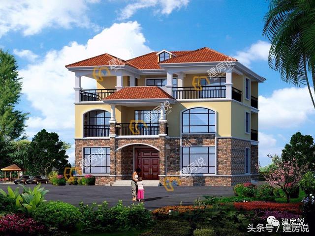 湖北黃岡丈母娘都喜歡的三層農(nóng)村別墅經(jīng)典戶型