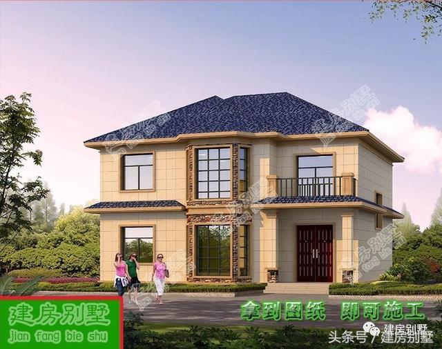 12.6×11.6米二層農(nóng)村別墅，老爸老媽喜歡的不得了