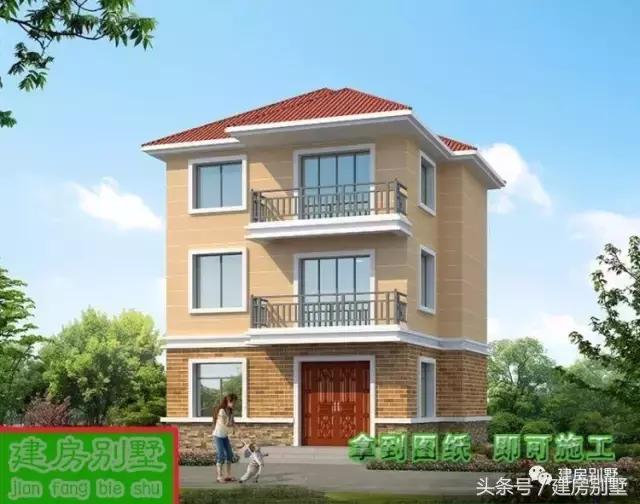8.9×8.4米三層別墅，地基小有小的建法，照樣美觀
