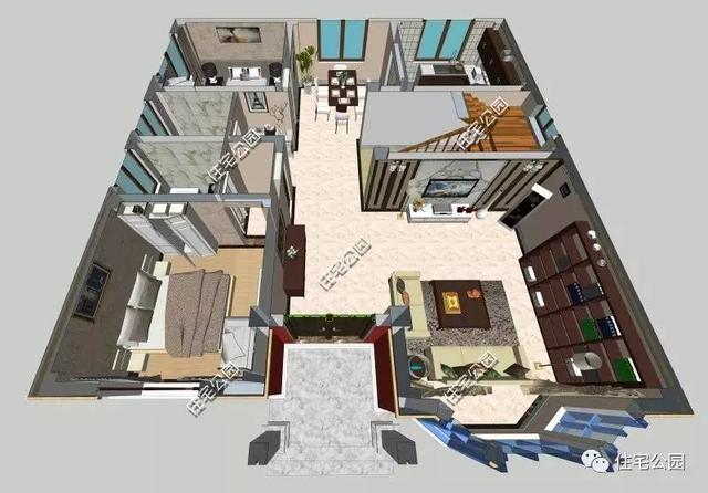 11x12m二層鄉(xiāng)村小別墅裝成這樣20萬就夠了，比你家如何？