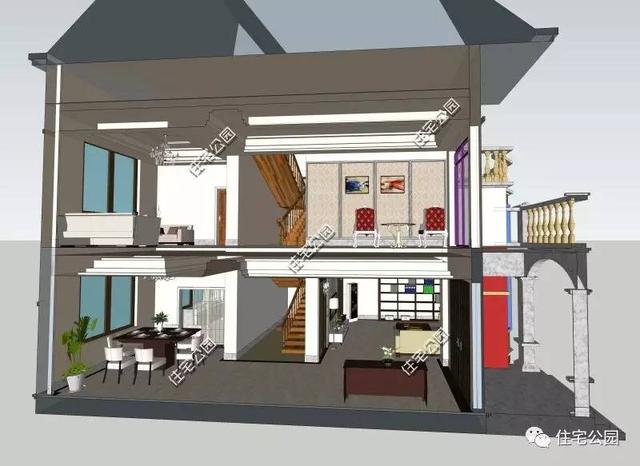 11x12m二層鄉(xiāng)村小別墅裝成這樣20萬就夠了，比你家如何？