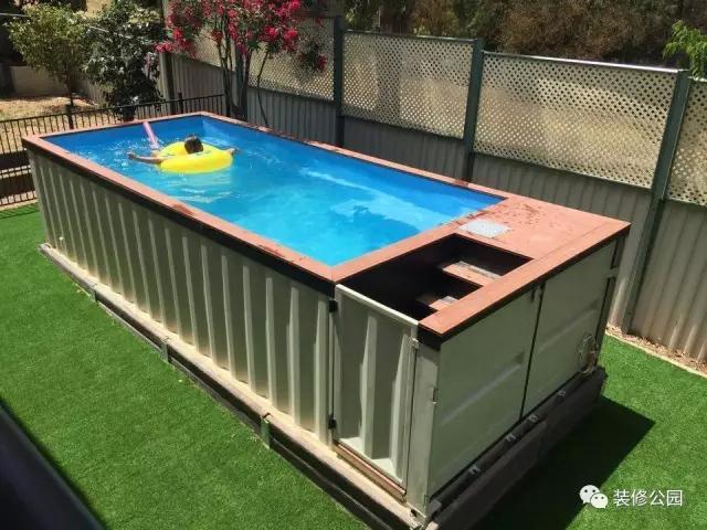 農(nóng)村別墅有庭院，上網(wǎng)買個集裝箱游泳池，下午就能游泳了