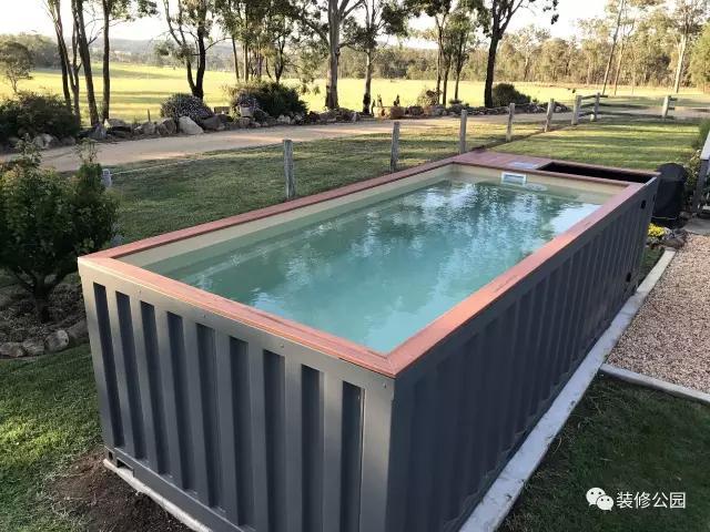 農(nóng)村別墅有庭院，上網(wǎng)買個集裝箱游泳池，下午就能游泳了