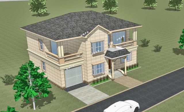 二層簡(jiǎn)歐農(nóng)村鄉(xiāng)間別墅設(shè)計(jì)，造型優(yōu)雅，性價(jià)比高