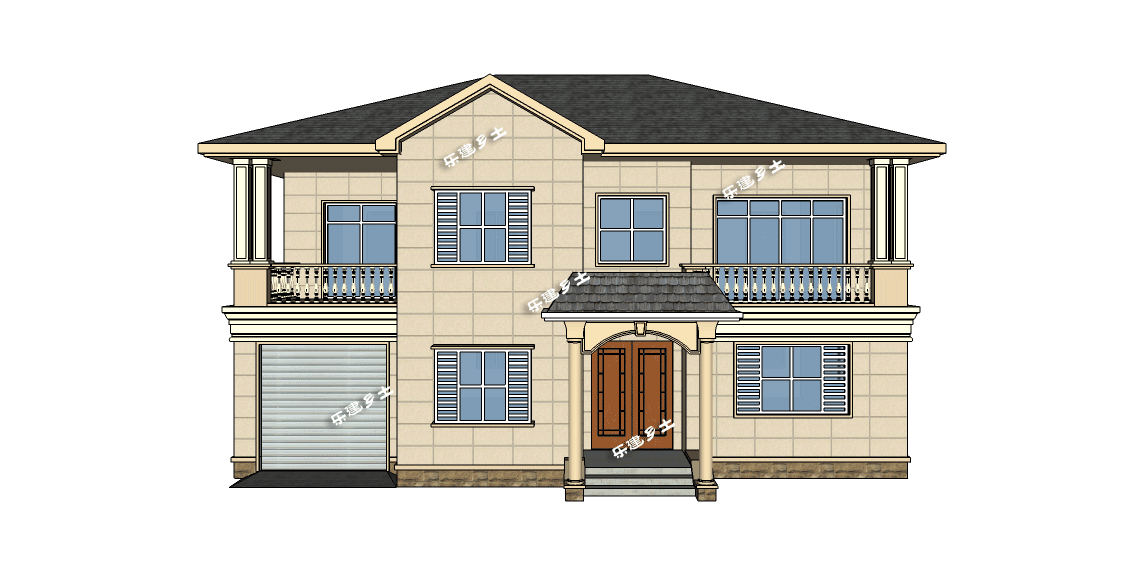 二層簡(jiǎn)歐農(nóng)村鄉(xiāng)間別墅設(shè)計(jì)，造型優(yōu)雅，性價(jià)比高