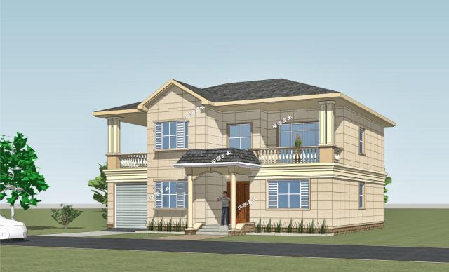 二層簡(jiǎn)歐農(nóng)村鄉(xiāng)間別墅設(shè)計(jì)，造型優(yōu)雅，性價(jià)比高