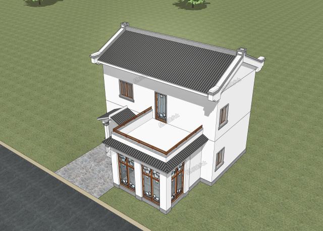 9.7x9米二層中式住宅，小巧不小氣