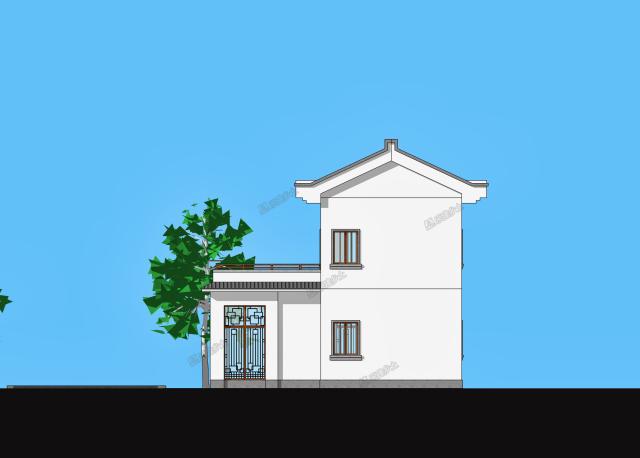 9.7x9米二層中式住宅，小巧不小氣